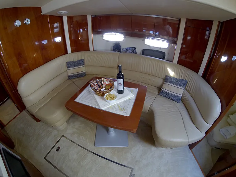 Salon of Katrin, a Fairline Targa 52 GT motor yacht at Grad Šibenik, Croatia