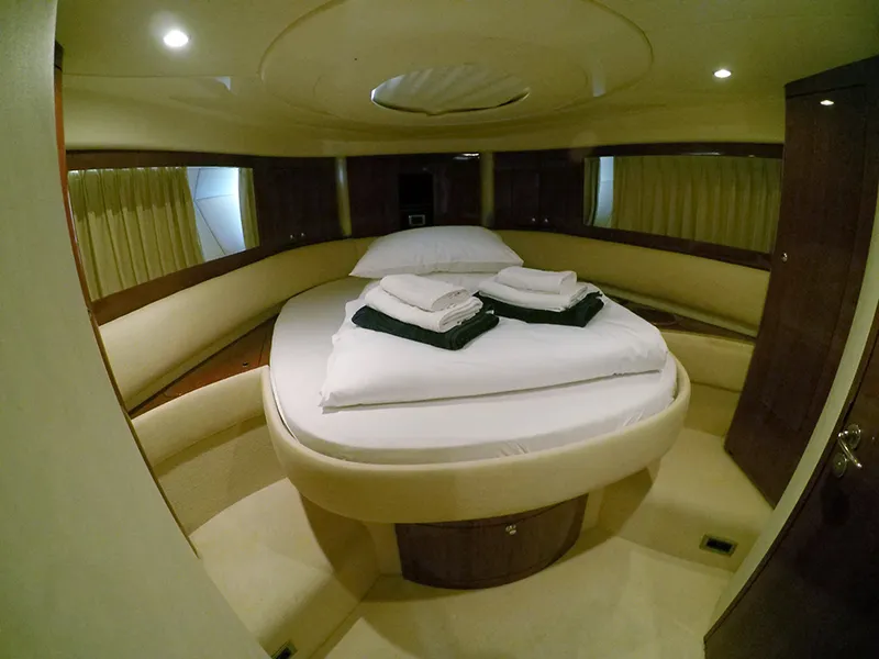Cabin on Katrin, a Fairline Targa 52 GT motor yacht at Grad Šibenik, Croatia