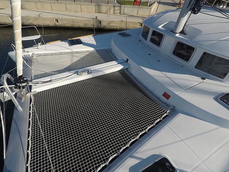 Deck of Grey Pearl, a Lagoon 380 catamaran at Grad Šibenik, Croatia