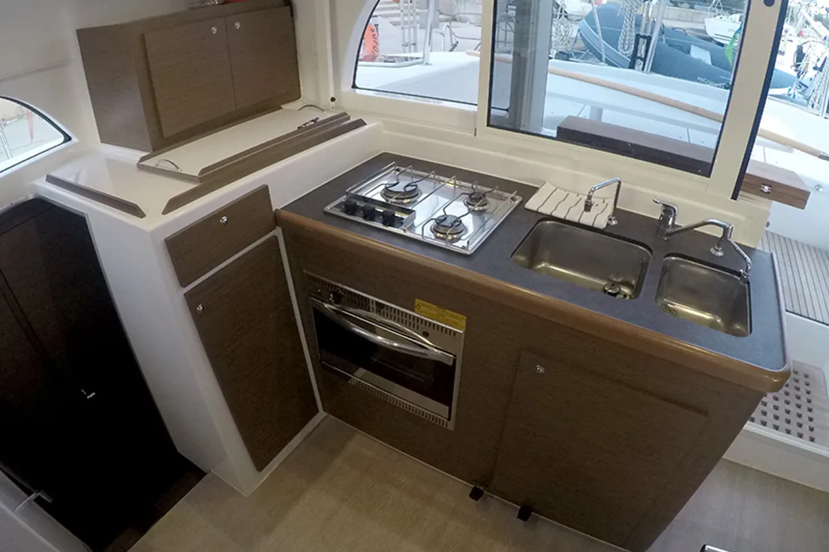 Galley of Grey Pearl, a Lagoon 380 catamaran at Grad Šibenik, Croatia