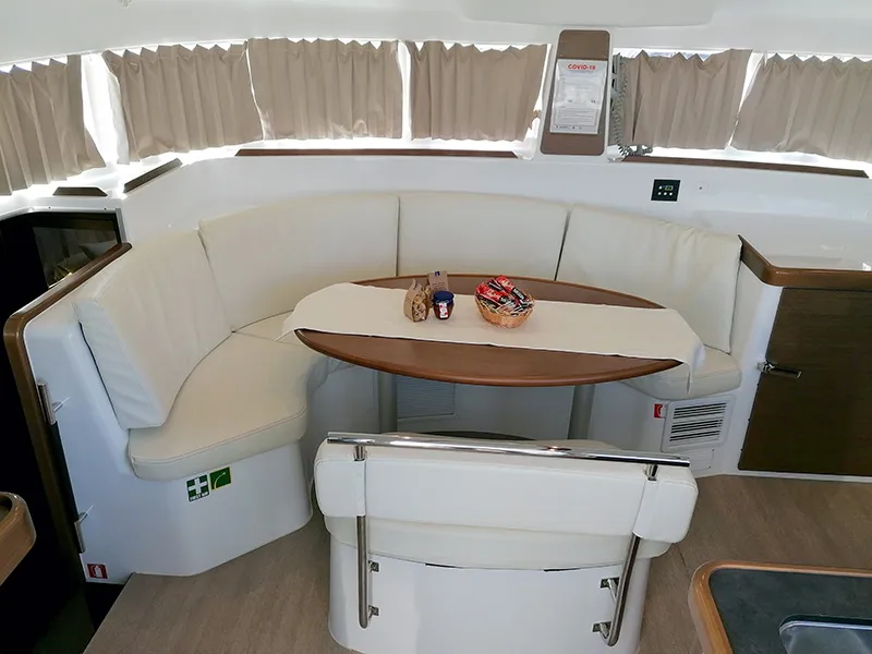 Salon of Grey Pearl, a Lagoon 380 catamaran at Grad Šibenik, Croatia