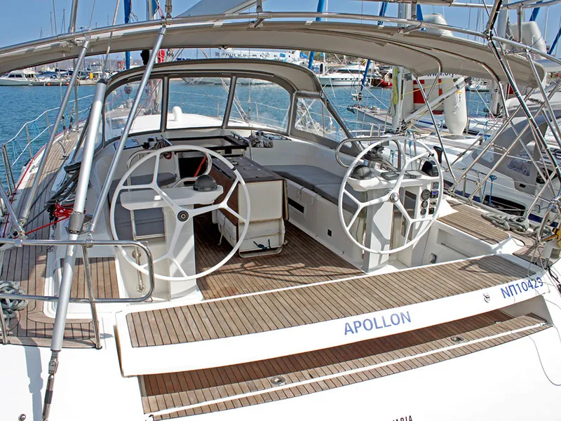 Apollon, a Bavaria 55 Cruiser sailboat at Lavreotiki Municipal Unit, Greece