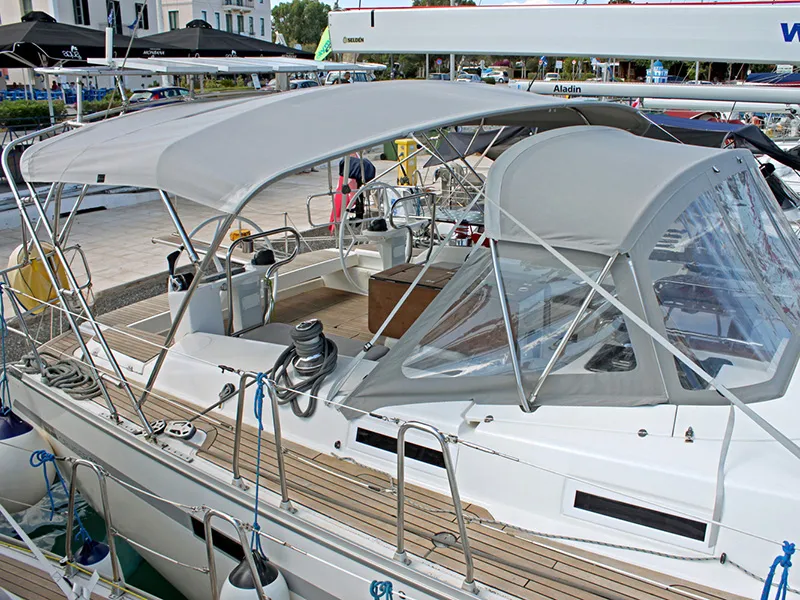 Apollon, a Bavaria 55 Cruiser sailboat at Lavreotiki Municipal Unit, Greece