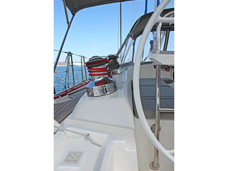 Apollon, a Bavaria 55 Cruiser sailboat at Lavreotiki Municipal Unit, Greece