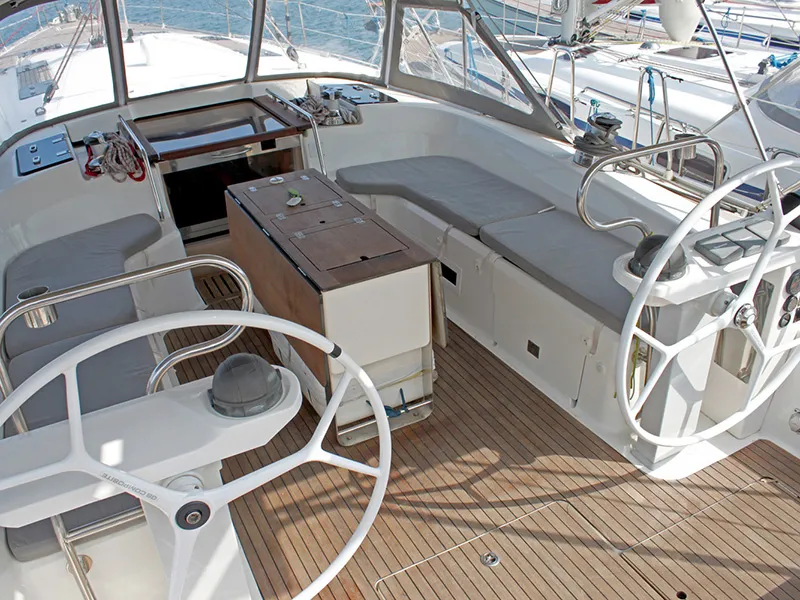 Apollon, a Bavaria 55 Cruiser sailboat at Lavreotiki Municipal Unit, Greece
