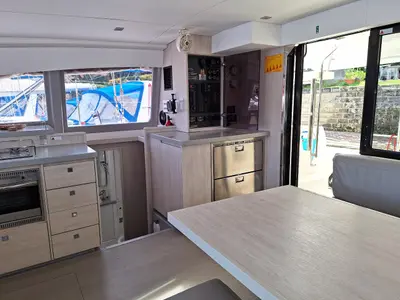 Annemarie, a Leopard 40 catamaran at Tonnarella, Italy