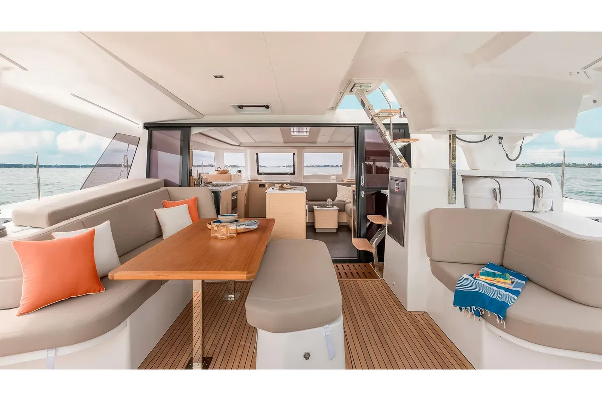 Shaula, a Fountaine Pajot New 41 catamaran at Volos Municipality, Greece