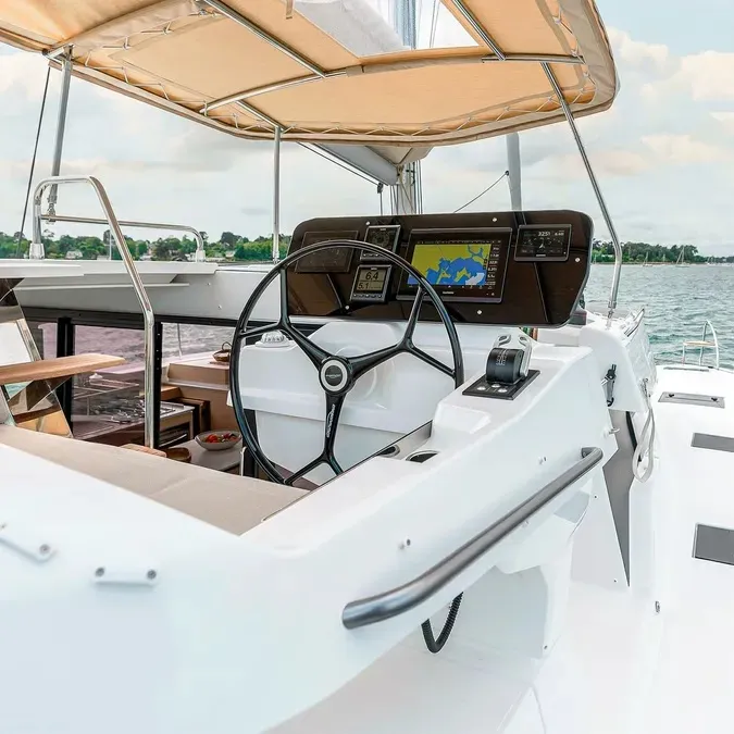 Shaula, a Fountaine Pajot New 41 catamaran at Volos Municipality, Greece