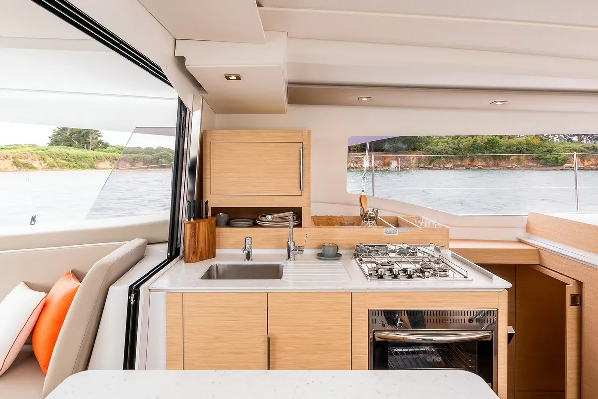 Shaula, a Fountaine Pajot New 41 catamaran at Volos Municipality, Greece