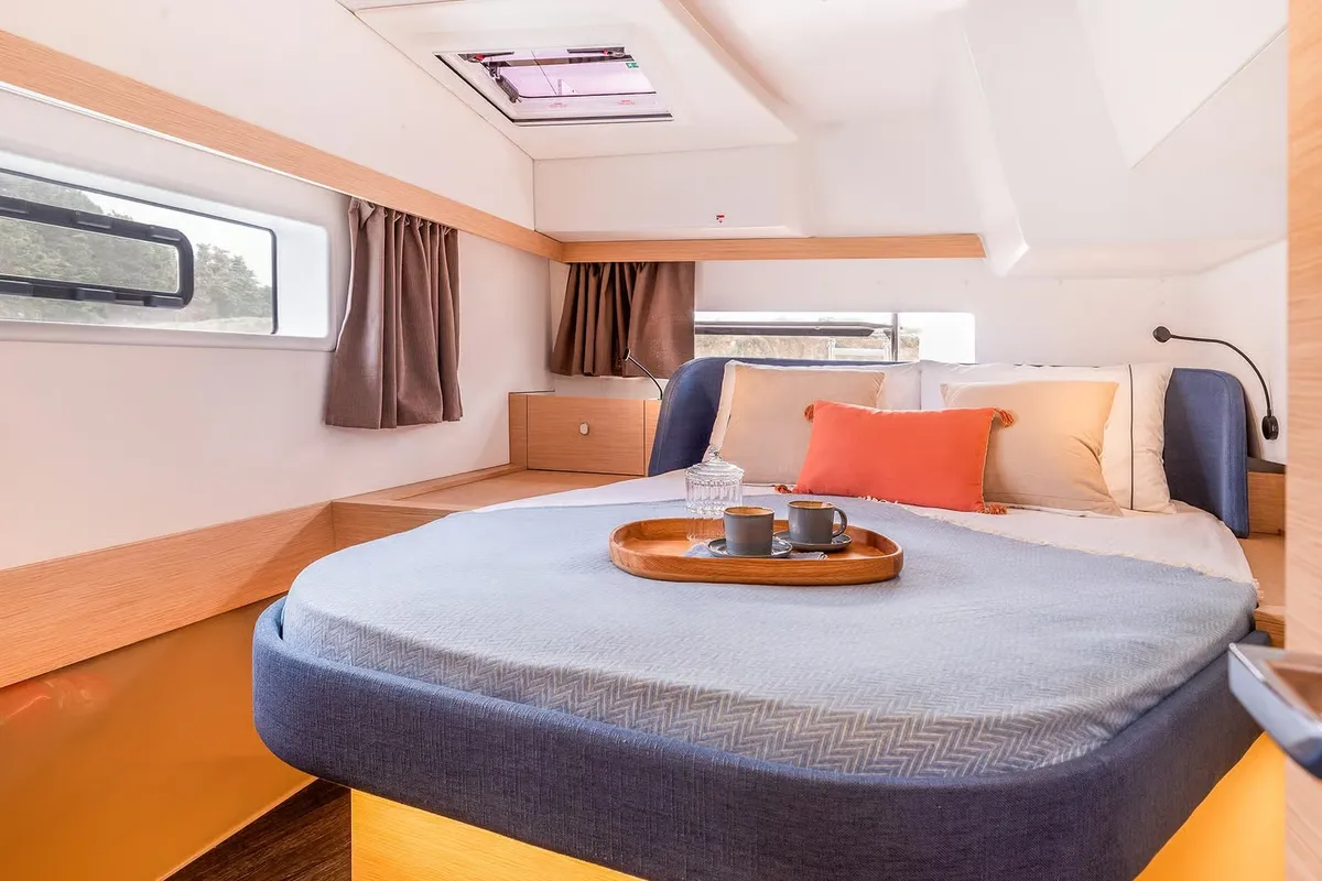 Shaula, a Fountaine Pajot New 41 catamaran at Volos Municipality, Greece