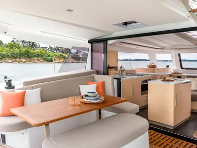 Shaula, a Fountaine Pajot New 41 catamaran at Volos Municipality, Greece