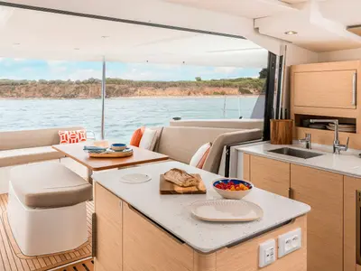 Shaula, a Fountaine Pajot New 41 catamaran at Volos Municipality, Greece