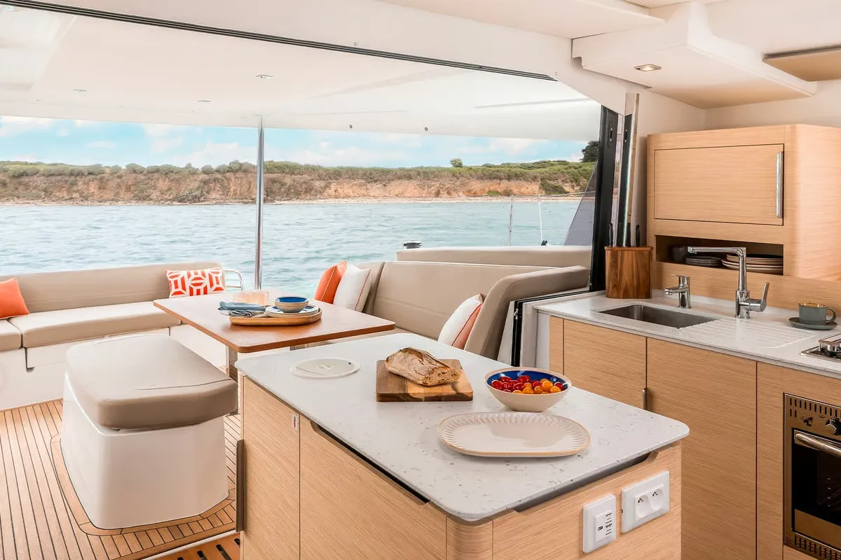 Shaula, a Fountaine Pajot New 41 catamaran at Volos Municipality, Greece