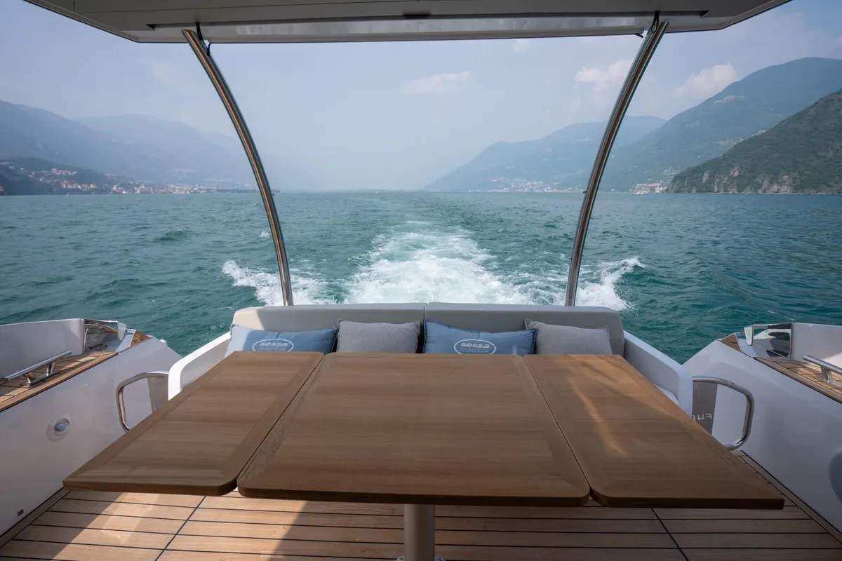 Cabin on Supernova, a Sessa F48 motor yacht at Općina Sukošan, Croatia