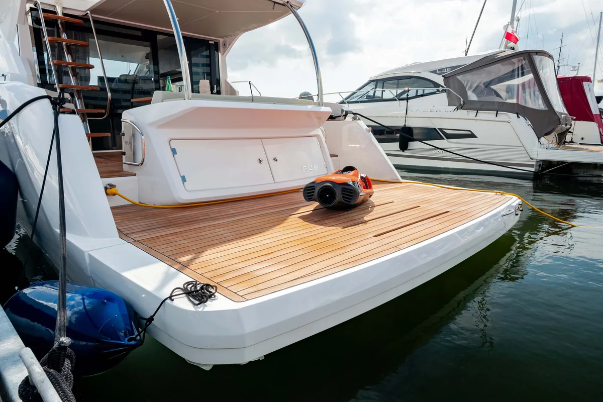 Exterior view of Supernova, a Sessa F48 motor yacht at Općina Sukošan, Croatia