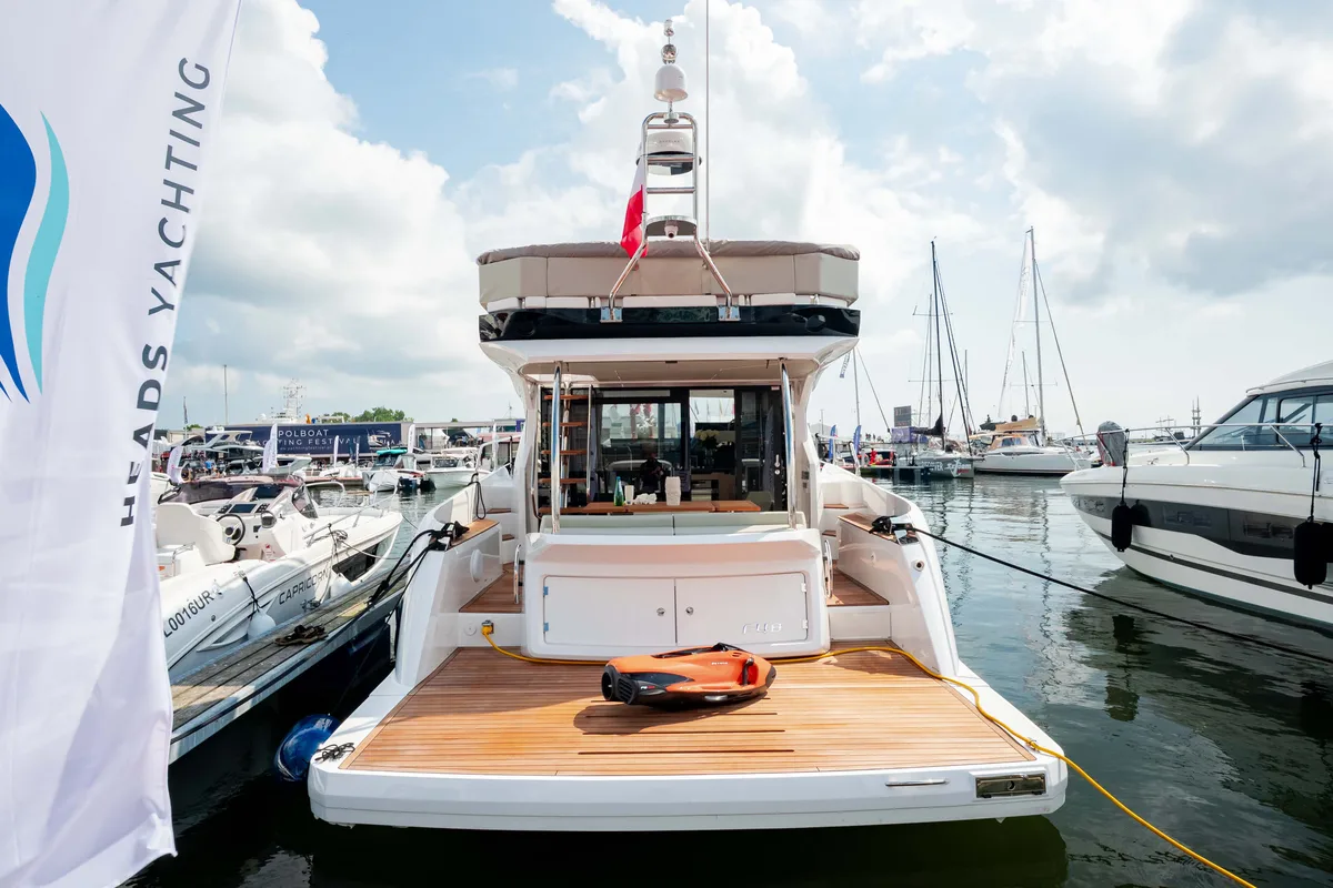 Exterior view of Supernova, a Sessa F48 motor yacht at Općina Sukošan, Croatia