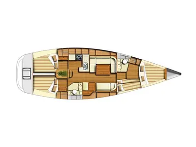 Jonathan Pink , a Dufour 44 sailboat at Punat, Croatia