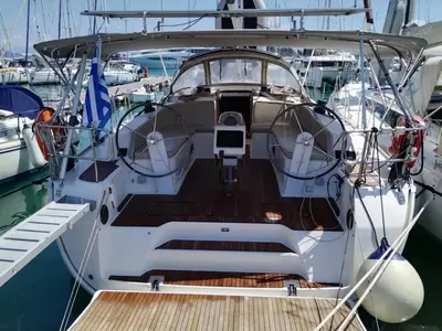 Mojito, a Bavaria Cruiser 46 sailboat at Kontokali, Greece