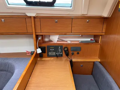 Salon of NIREUS, a Bavaria 41 Cruiser sailboat at Municipal Unit of Lefkada, Greece