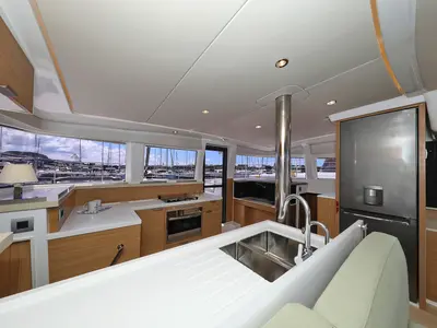 Galley of Kamla, a Bali 4.2 catamaran at Grad Biograd na Moru, Croatia