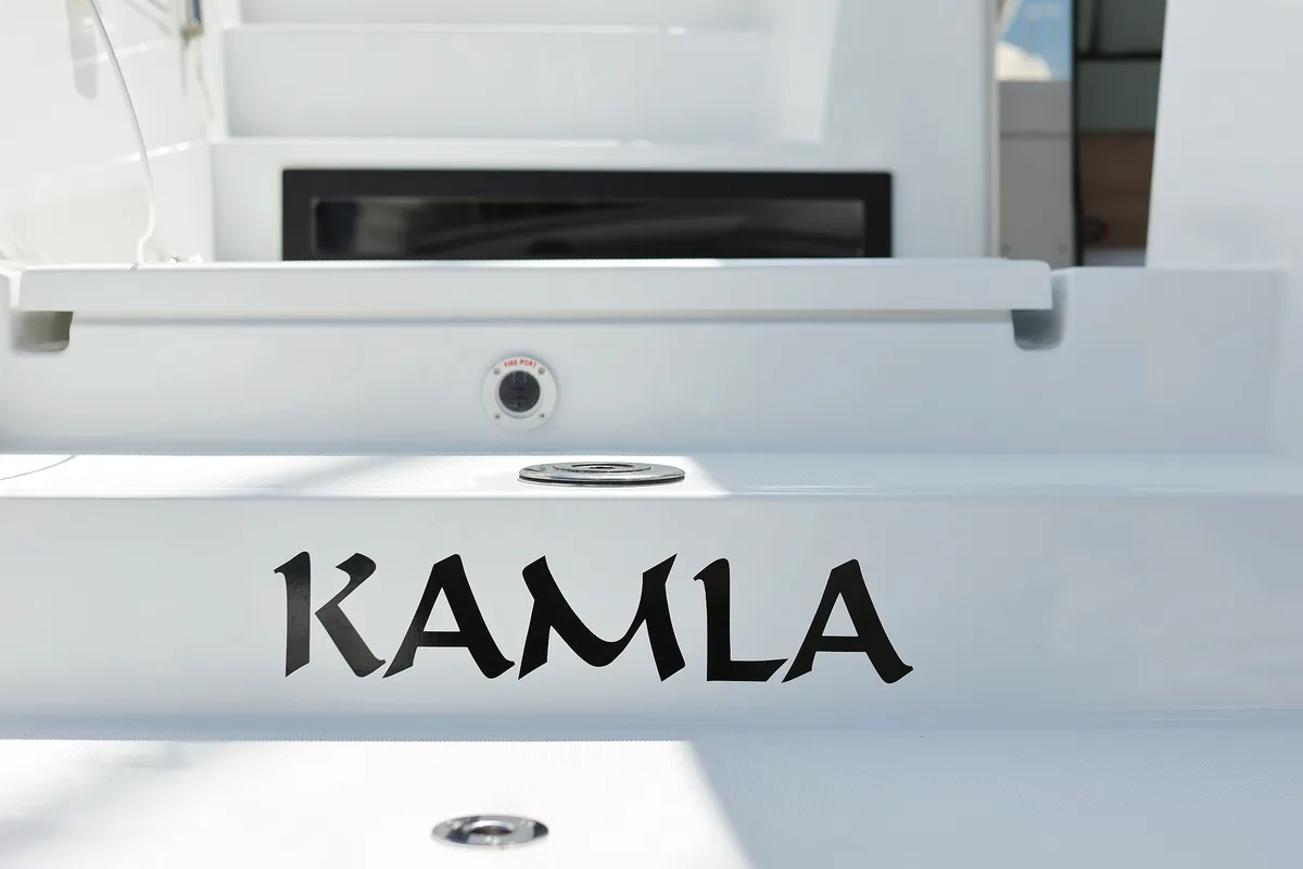 Kamla, a Bali 4.2 catamaran at Grad Biograd na Moru, Croatia