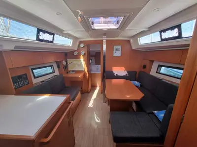 Salon of Zoom, a Bavaria C38 sailboat at Punat, Croatia