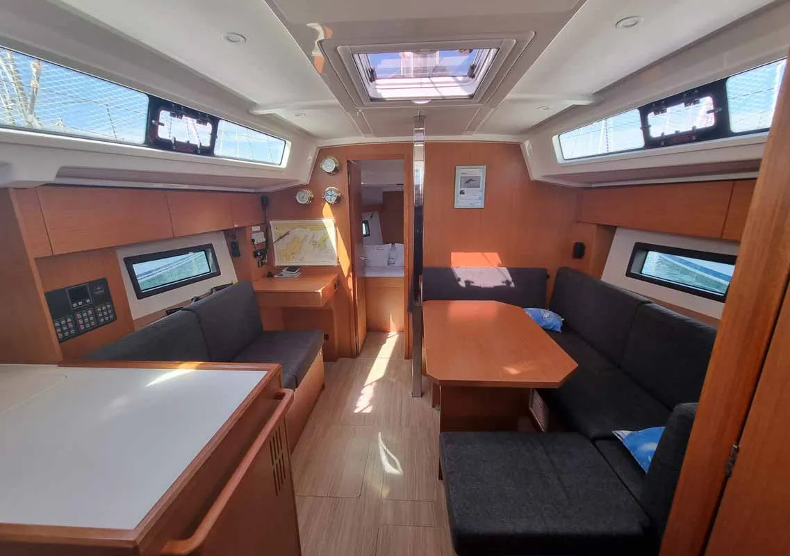 Salon of Zoom, a Bavaria C38 sailboat at Punat, Croatia