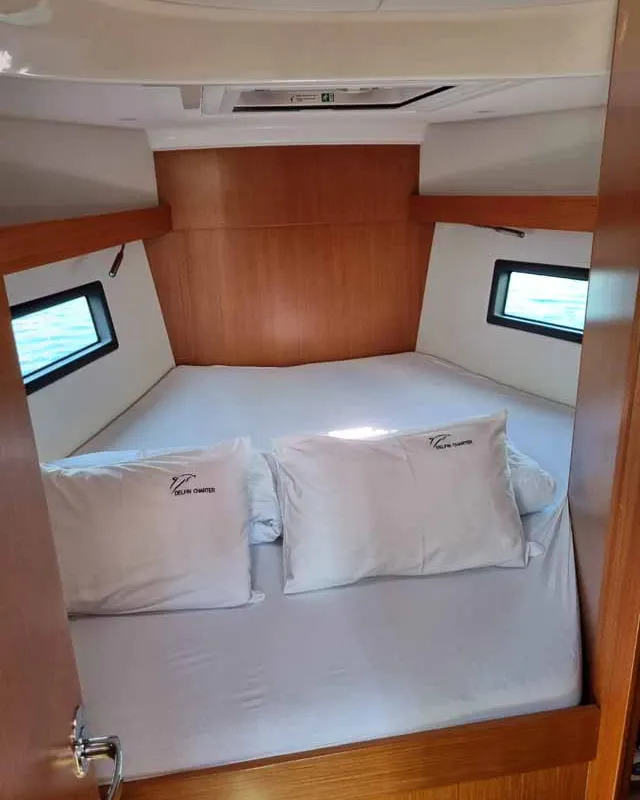 Cabin on Zoom, a Bavaria C38 sailboat at Punat, Croatia
