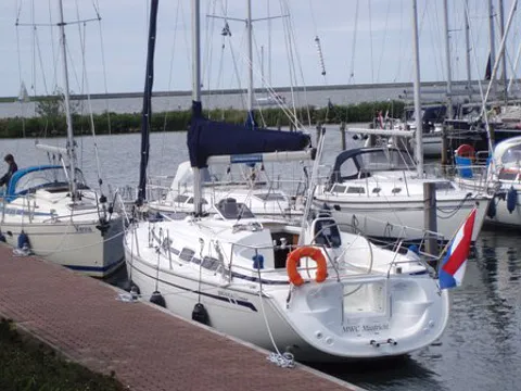 Exterior view of Guantanamera, a Bavaria 30 Cruiser sailboat at Yerseke, Netherlands