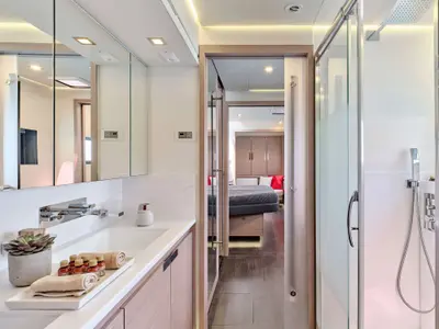 Alexandra II, a Fountaine Pajot Alegria 67 catamaran at Athens, Marina Delta Kallithea, Greece