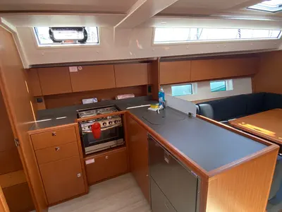 Galley of Allegro, a Bavaria C45 sailboat at Fethiye, Turkey