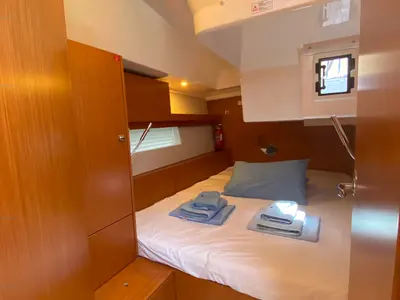 Cabin on Allegro, a Bavaria C45 sailboat at Fethiye, Turkey