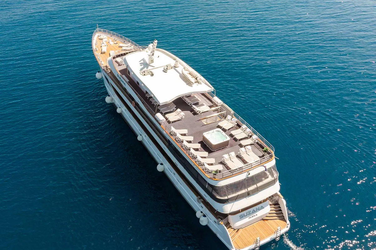 Exterior view of Suzana, a Gulet Luxury Motor Yacht motor yacht at Dubrovnik, Croatia