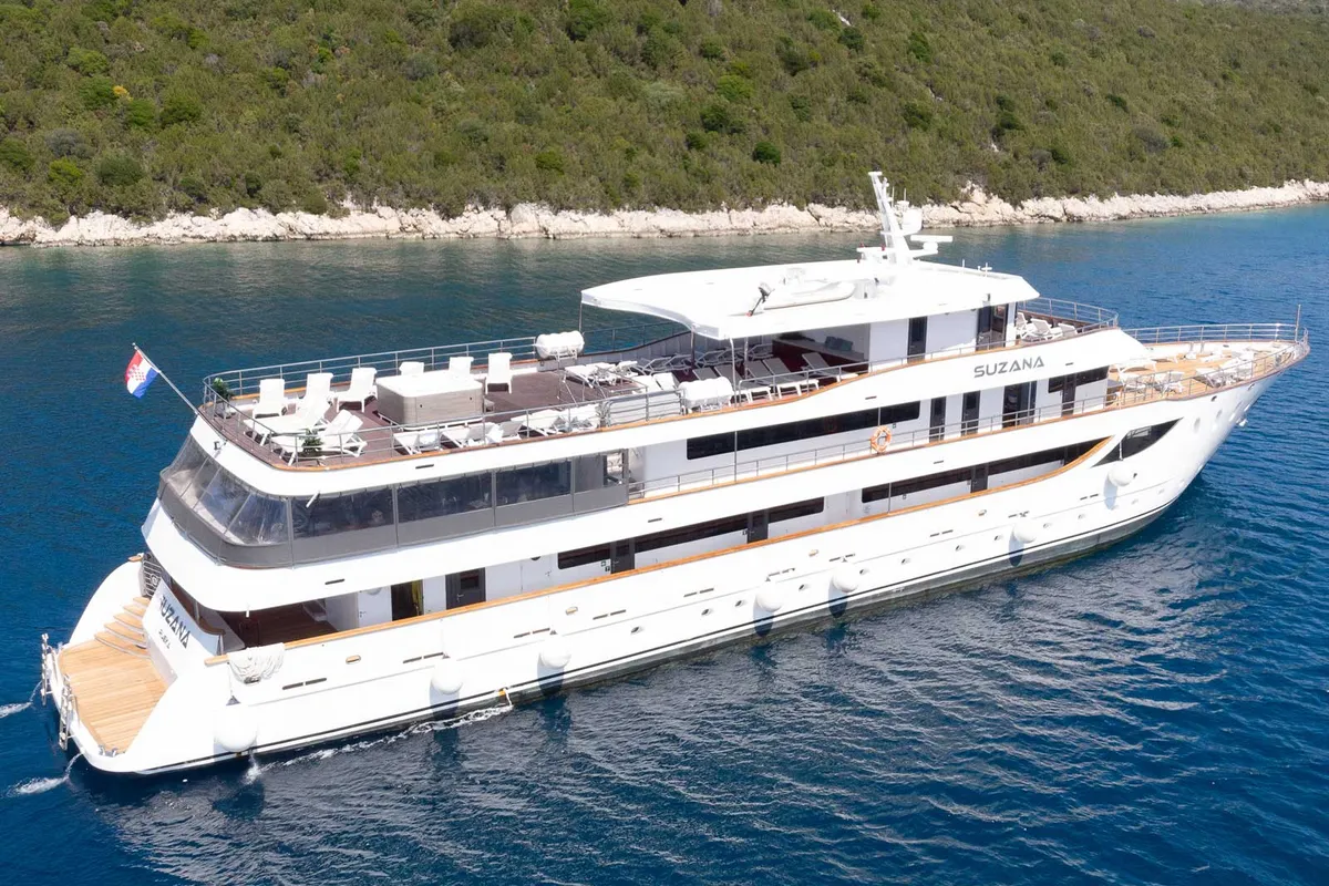 Exterior view of Suzana, a Gulet Luxury Motor Yacht motor yacht at Dubrovnik, Croatia
