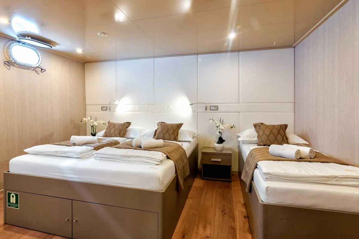 Cabin on Suzana, a Gulet Luxury Motor Yacht motor yacht at Dubrovnik, Croatia