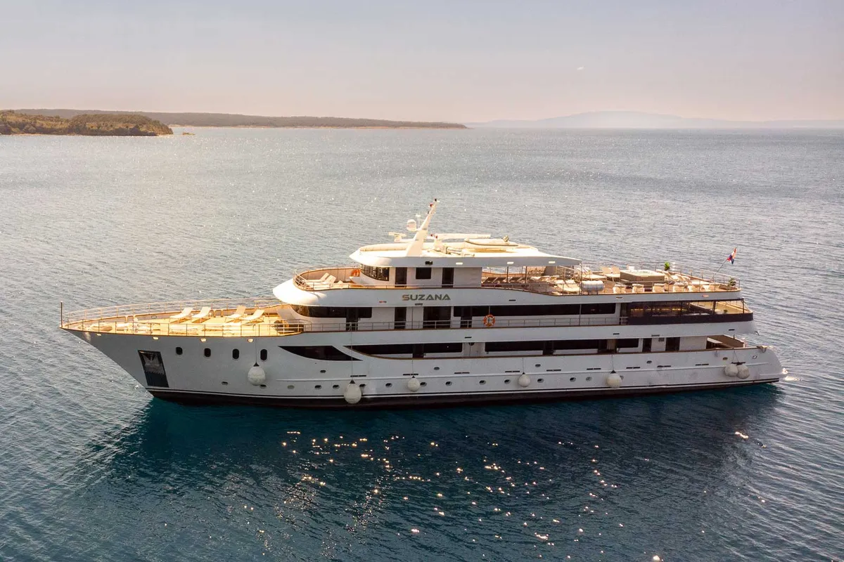 Exterior view of Suzana, a Gulet Luxury Motor Yacht motor yacht at Dubrovnik, Croatia