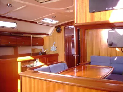 Salon of Seagull, a Bavaria 41 sailboat at Punat, Croatia