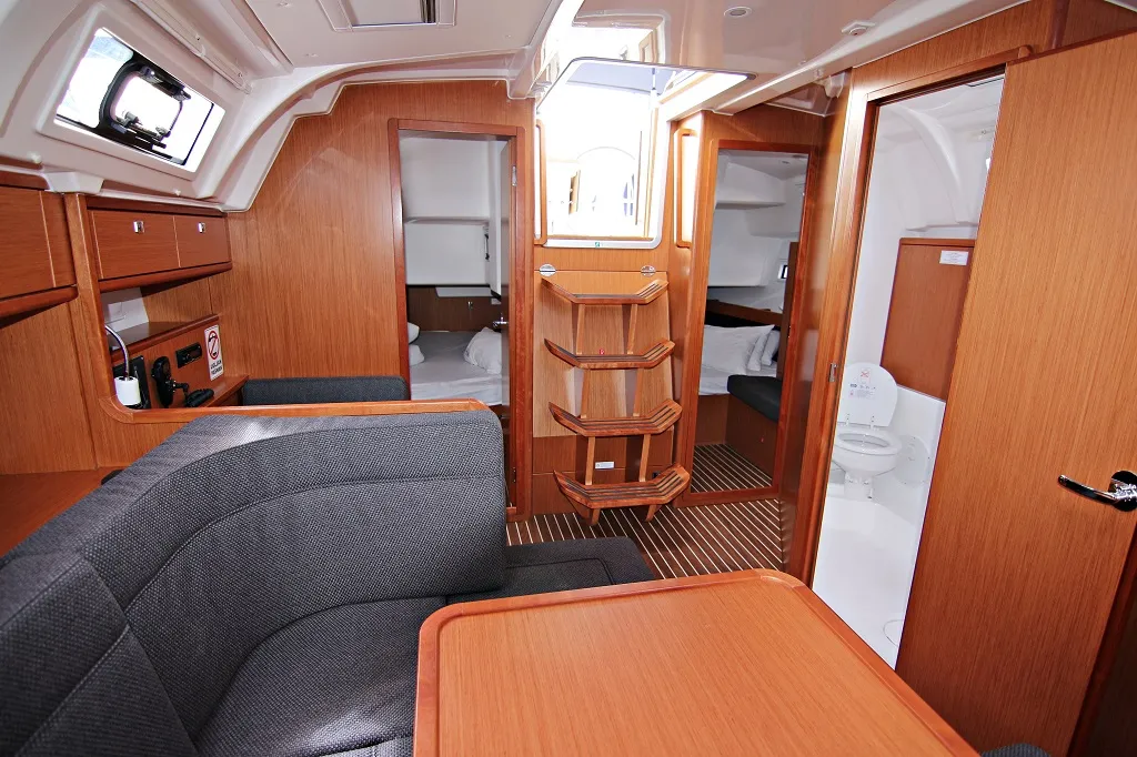 Salon of Patrizia, a Bavaria Cruiser 41 sailboat at Sukošan, Croatia