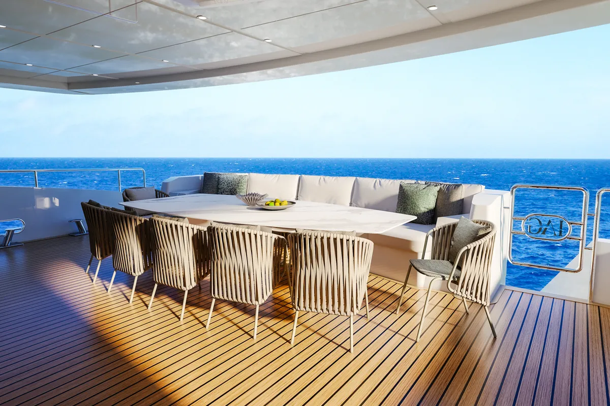Deck of Silent World, a Gulet Motoryacht motor yacht at Split, Croatia