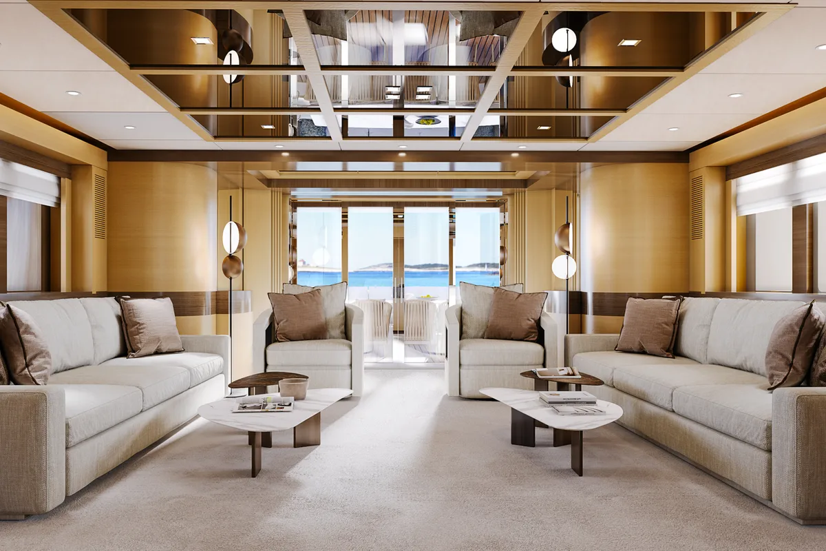 Salon of Silent World, a Gulet Motoryacht motor yacht at Split, Croatia