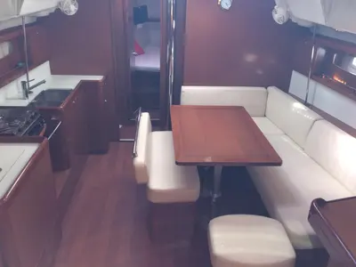 Salon of Seacret, a Beneteau Oceanis 43 sailboat at Athens, Greece