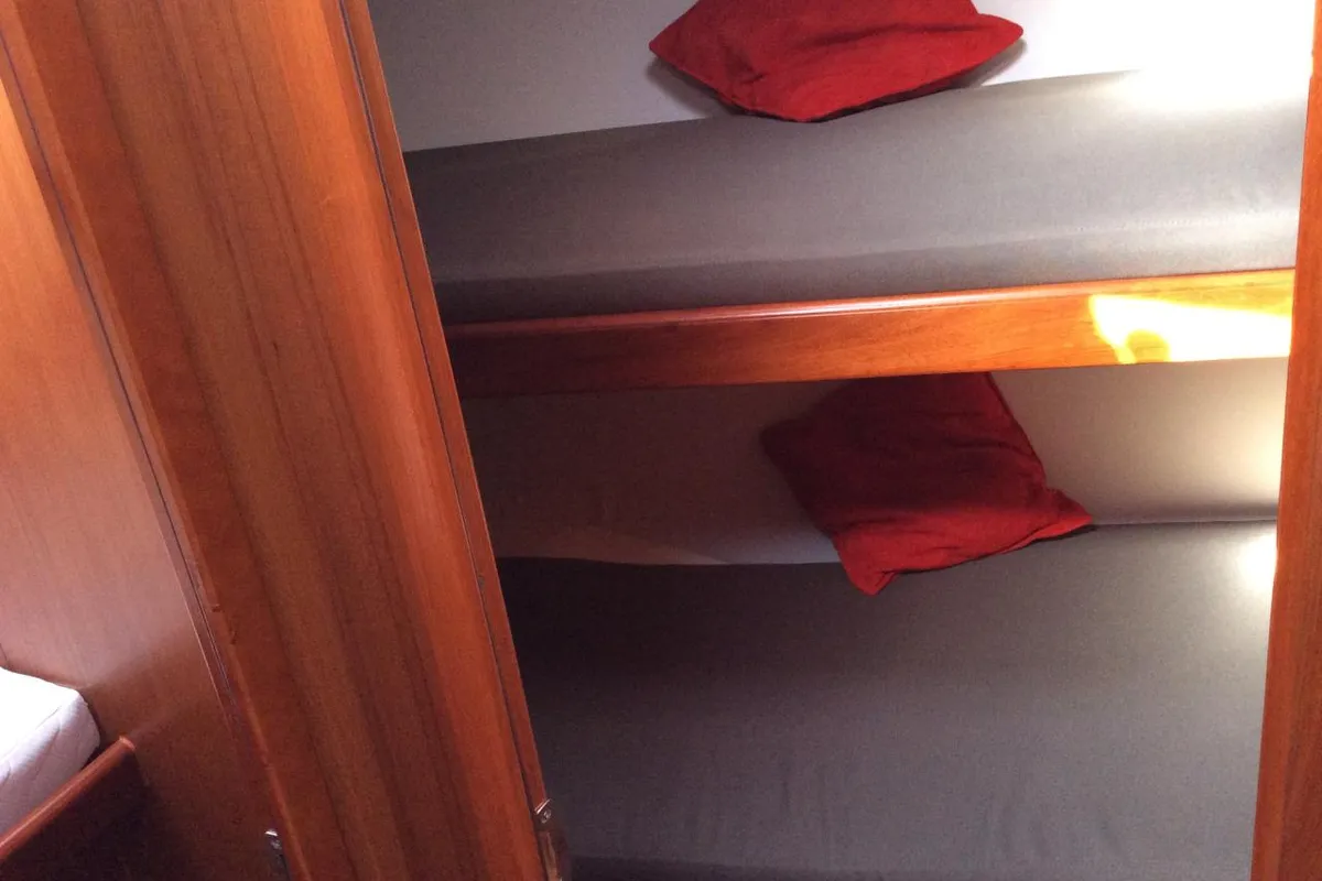 Cabin on Seacret, a Beneteau Oceanis 43 sailboat at Athens, Greece