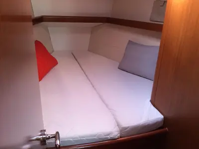 Cabin on Seacret, a Beneteau Oceanis 43 sailboat at Athens, Greece
