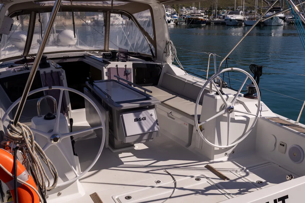 PASSEPARTOUT, a Beneteau Oceanis 41.1 sailboat at Port de Pollença, Spain