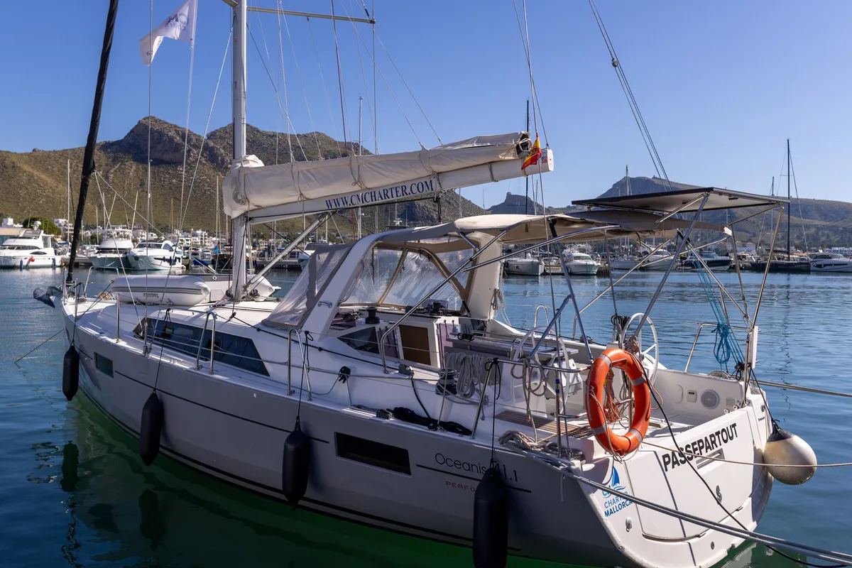 PASSEPARTOUT, a Beneteau Oceanis 41.1 sailboat at Port de Pollença, Spain