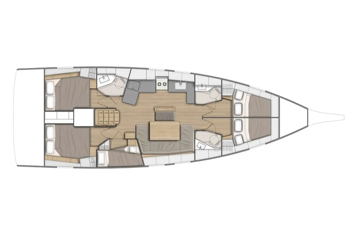 Exterior view of Luna - Water maker, Solar Panel, a Beneteau Oceanis 46.1 sailboat at Puntone di Scarlino, Italy