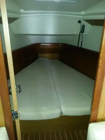 Cabin on Catrina, a Jeanneau Sun Odyssey 36i sailboat at Municipal Unit of Elefsina, Greece