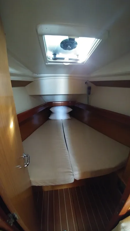 Cabin on Catrina, a Jeanneau Sun Odyssey 36i sailboat at Municipal Unit of Elefsina, Greece