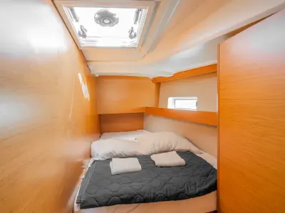 Cabin on G.A.S. Newborn, a Jeanneau Sun Odyssey 440 sailboat at Municipal Unit of Lefkada, Greece