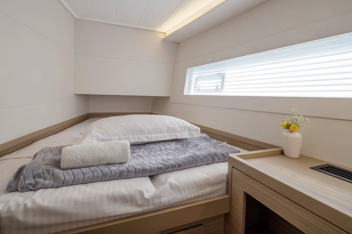 Cabin on Demy, a Lagoon 40 catamaran at Kranidi, Greece